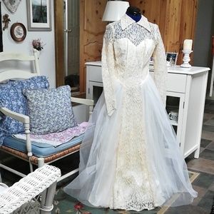Vintage wedding dress.